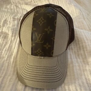 Beaudin Couture Cap Trucker Hat In Upcycled Louis Vuitton